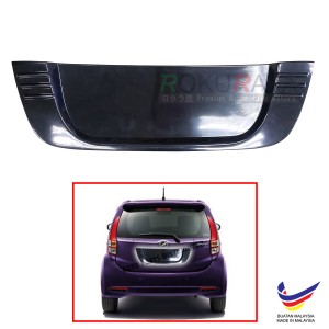 [SP] Perodua Myvi LAGI BEST ONLY Custom Fit Rear Bonnet OEM ABS Acrylic Plastic Decorative Number Plate Holder Black